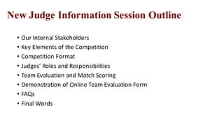 New Judge Info Session 2018