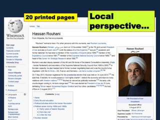 Local
perspective…
20 printed pages
 