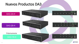 37 A U D I O V I S U A L E X P E R I E N C E S
Nuevos Productos DA3
DA3-24-H
DA3-28-H
Próximamente
DA3-18-H
 