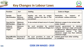 New Labour Codes - Key Notes-GSS labour codes | PDF