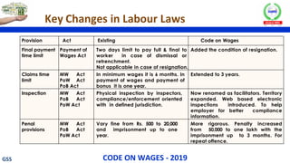 New Labour Codes - Key Notes-GSS labour codes | PDF