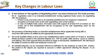 New Labour Codes - Key Notes-GSS labour codes | PDF