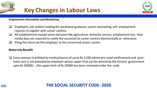 New Labour Codes - Key Notes-GSS labour codes | PDF