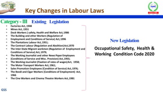New Labour Codes - Key Notes-GSS labour codes | PDF