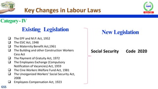 New Labour Codes - Key Notes-GSS labour codes | PDF