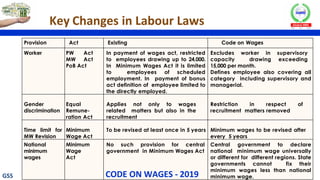 New Labour Codes - Key Notes-GSS labour codes | PDF