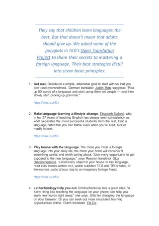 How to learn new languages | PDF