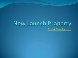About New Launch
 