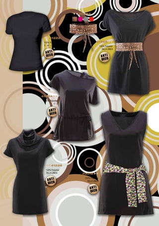 20057

41222
41225

100% Polyester
S - M - L - XL - XXL

100% Polyester
TALLA ÚNICA

ANTI
D ECO

ANTI
D ECO

41224
100% Polyester
S-L

ANTI
D ECO

41226
100% Polyester
TALLA ÚNICA

ANTI
D ECO

70018
100% Polyester
TALLA ÚNICA

ANTI
D ECO

 