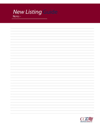 N
New Listing Guide
notes -
 