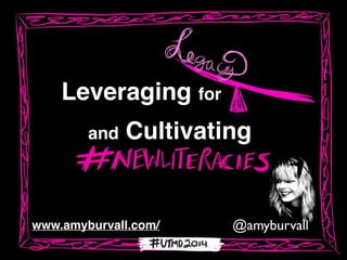 Leveraging for
and Cultivating
@amyburvallwww.amyburvall.com/
 