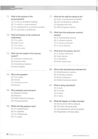 New longman real toeic lc | PDF
