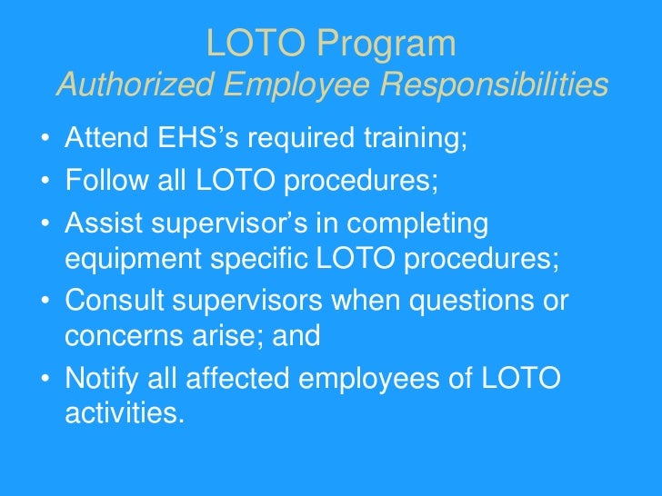 LOTO Training