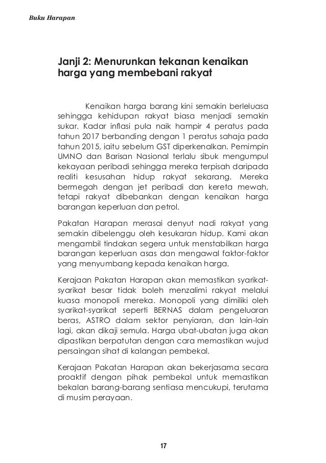 Malaysia Pakatan Harapan Buku Harapan