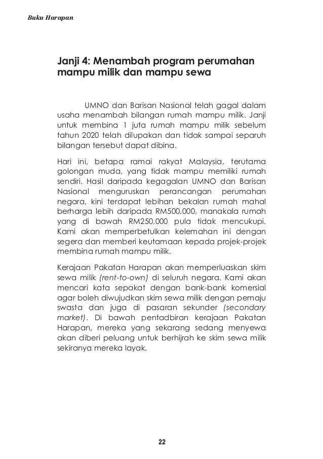 Malaysia Pakatan Harapan Buku Harapan