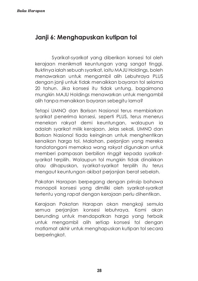 Malaysia Pakatan Harapan Buku Harapan