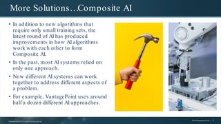 Copyright ©1997
- 20 21Search Technology, Inc. TheVantagePoint.com | 11
More Solutions…Composite AI
• In addition to new a...