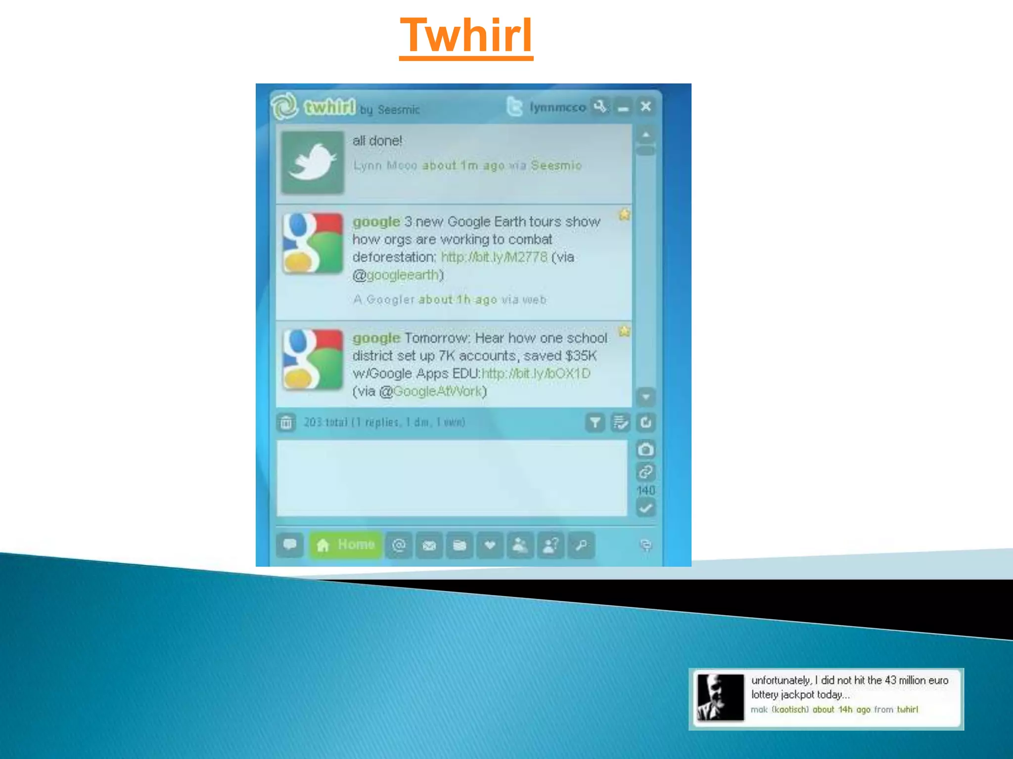 Twitter/TwhirlLinkedIn