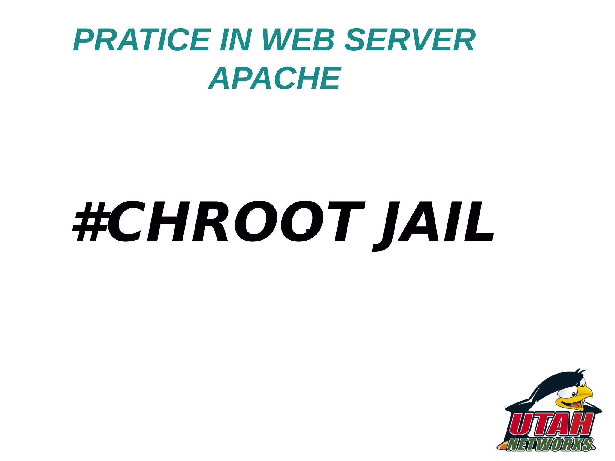 PRATICE IN WEB SERVER APACHE #CHROOT JAIL 