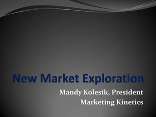 Mandy Kolesik, President
Marketing Kinetics
 