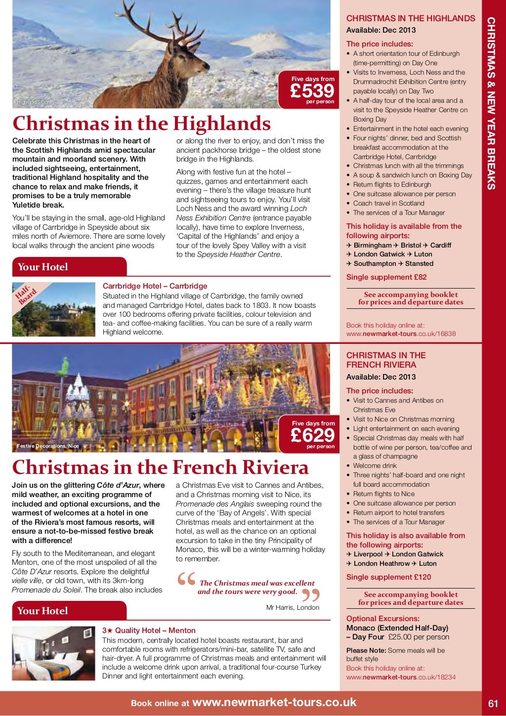 Newmarket Holidays Escorted holidays