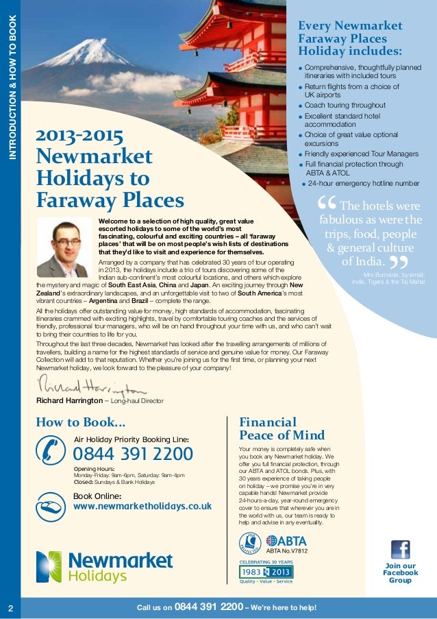 Newmarket Holidays & Faraway brochure