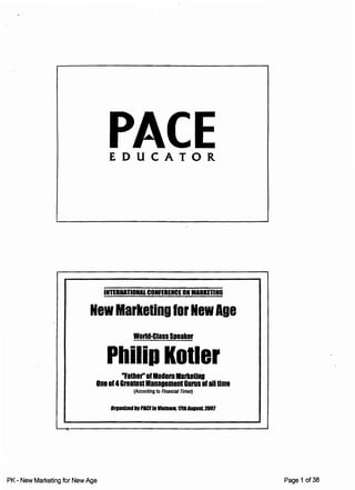 New Marketing for New Ages (2007) - Philip Kotler