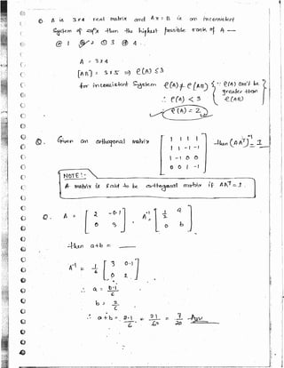 Ece Writing Math New math 2 made easy hand written notes Gate ECE | PDF