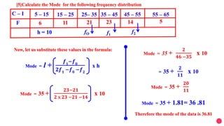 CLASS 10 MEAN MEDIAN MODE | PPTX