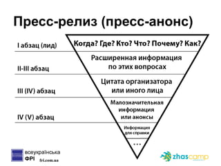 Пресс-релиз (пресс-анонс) 