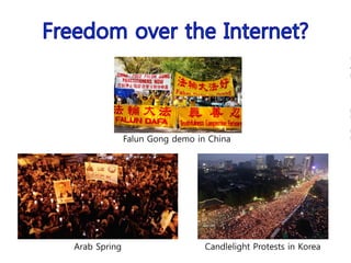 Falun Gong demo in China
Candlelight Protests in KoreaArab Spring
T
c
p
F
F
p
s
E
m
m
1
 