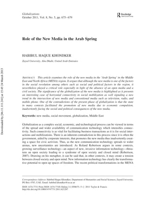 Globalizations
                                                       October 2011, Vol. 8, No. 5, pp. 675– 679




      ...