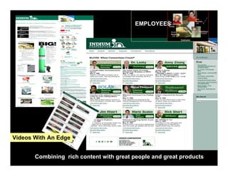 EMPLOYEES




Videos With An Edge


       Combining rich content with great people and great products
 