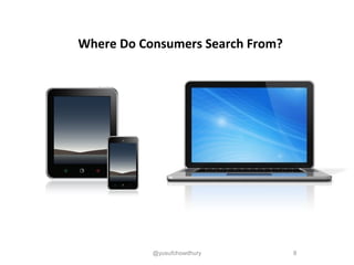 8
Where Do Consumers Search From?
@yusufchowdhury
 