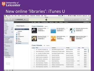 New online ‘libraries’: iTunes U

 