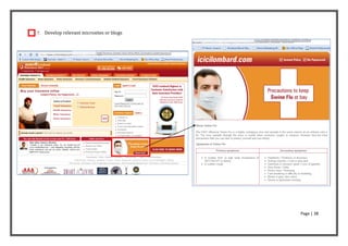 7.   Develop relevant microsites or blogs




                                            Page | 38
 