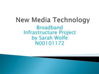 Broadband
Infrastructure Project
by Sarah Wolfe
N00101172

 