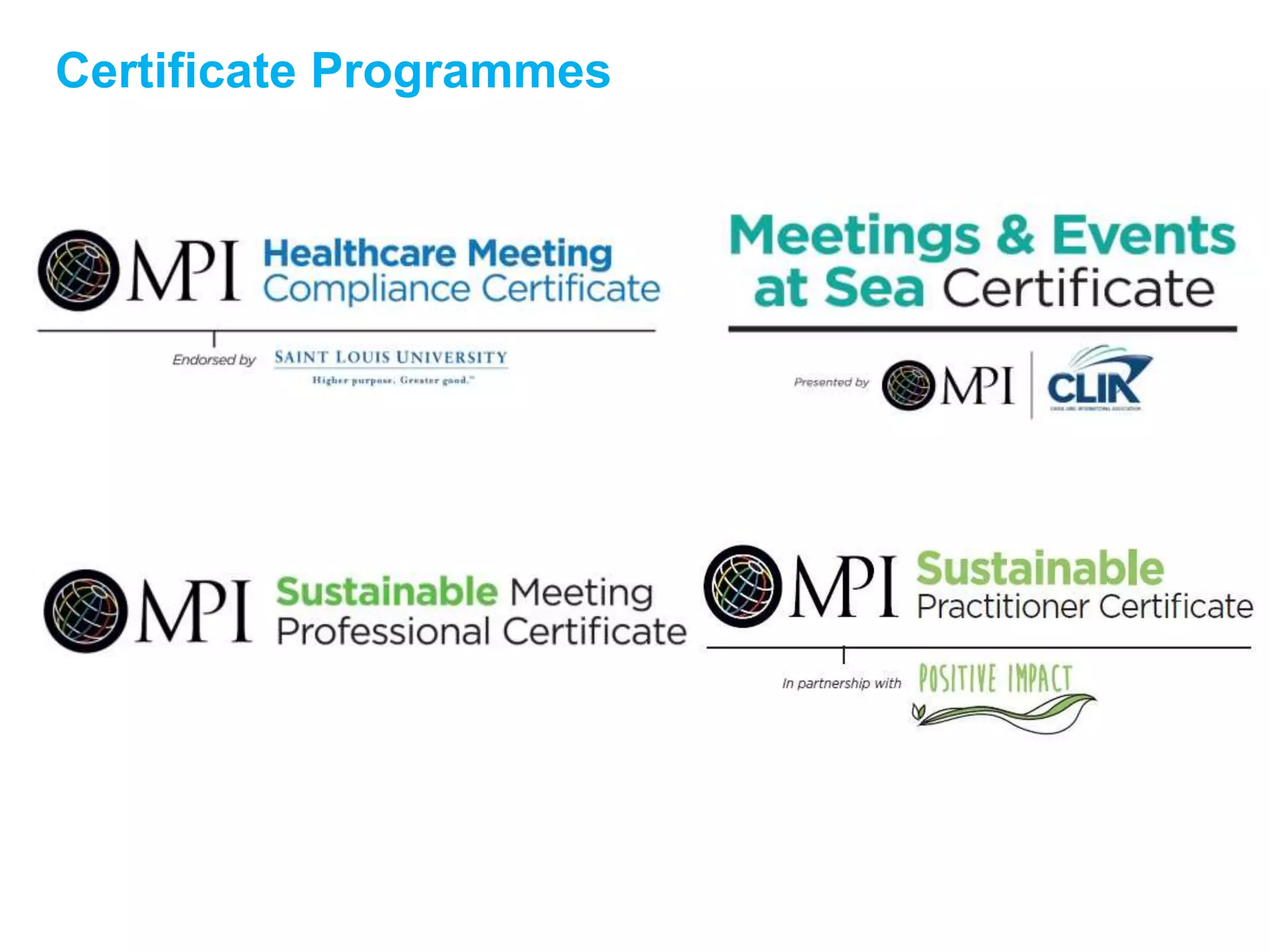 Certificate Programmes
 