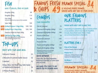 Ocean Basket Menu