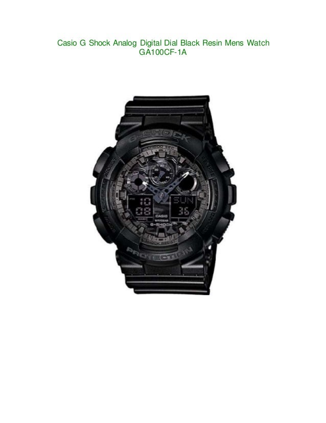 New Men Watches Casio G Shock Analog Digital Dial Black Resin Mens Wa