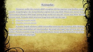 merekrut dan mengelola sdm