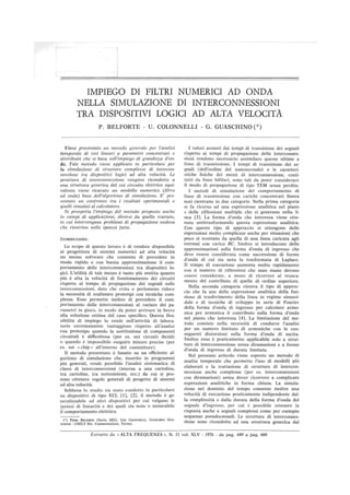 New Method For Electrical Simulation Using Digital Wave Filters(It, Alta Frequenza 1975)