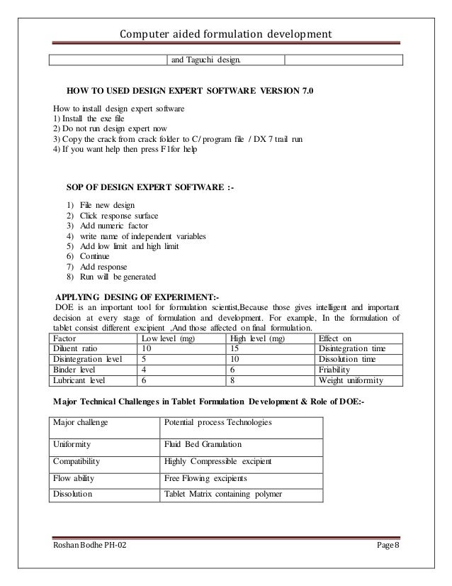 Design expert 7 crack masacentury