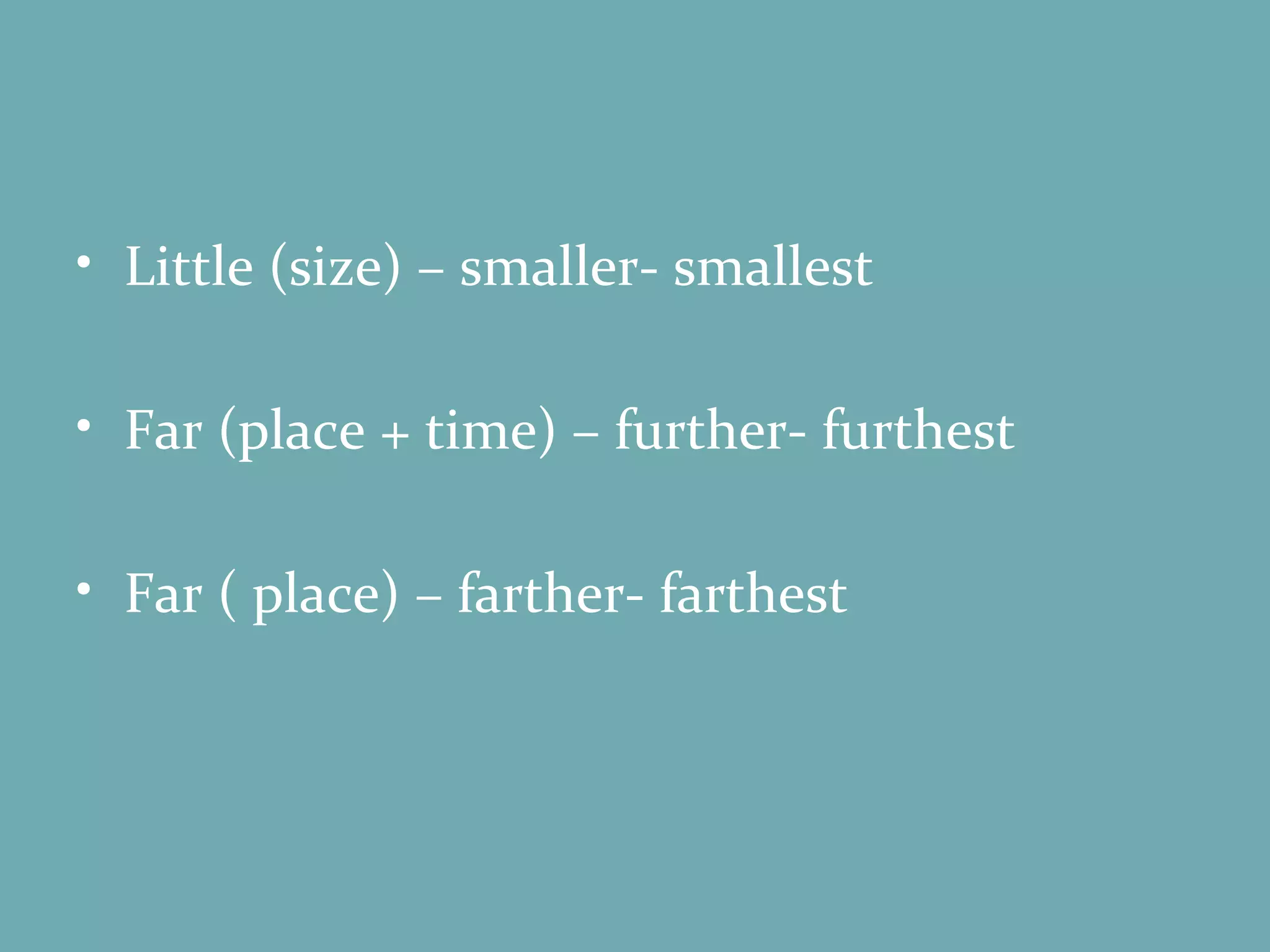 Comparative and superlative adjectives | PPT