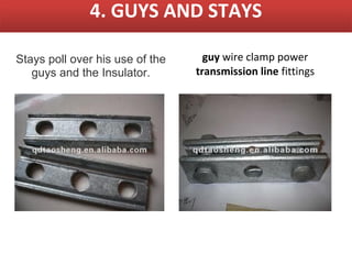 4. GUYS AND STAYS

Stays poll over his use of the     guy wire clamp power
   guys and the Insulator.       transmission line fittings
 