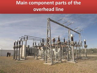 Main component parts of the
       overhead line
 