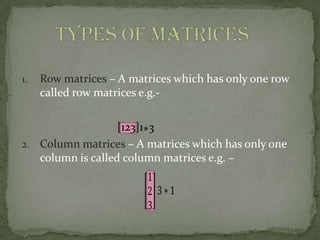 presentation on matrix | PPTX