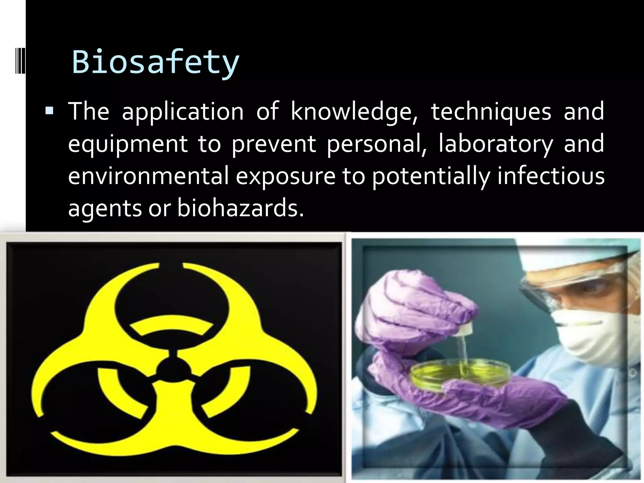 Biosafety and ethics in Molecular biology laboratory | PPTX