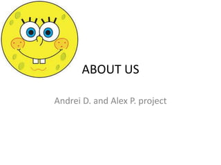 ABOUT US
Andrei D. and Alex P. project

 