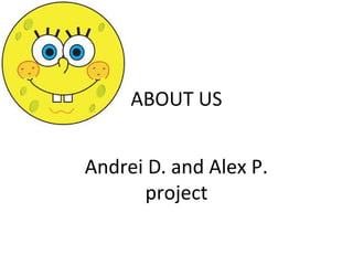ABOUT US
Andrei D. and Alex P.
project

 